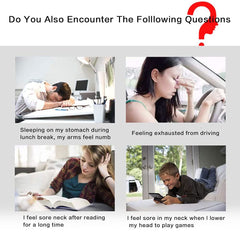 Inflatable Travel Pillow Air Cushion for Airplanes, Trains, Cars and Office Napping