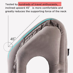 Inflatable Travel Pillow Air Cushion for Airplanes, Trains, Cars and Office Napping