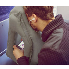 Inflatable Travel Pillow Air Cushion for Airplanes, Trains, Cars and Office Napping