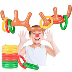 Inflatable Reindeer Antler Ring Toss Game for Xmas Party