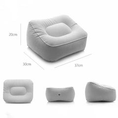 Inflatable Travel Foot Rest Pillow Leg Rest Bedbox