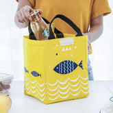 Insulated Lunch Tote Reusable Canvas Cooler Thermal Bag
