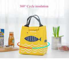 Insulated Lunch Tote Reusable Canvas Cooler Thermal Bag