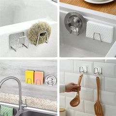 4pcs Kitchen Stainless Steel U-shaped Sponges Holder