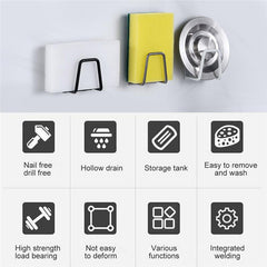4pcs Kitchen Stainless Steel U-shaped Sponges Holder