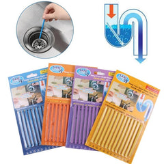 60pcs Kitchen Toilet Bathtub Drain Cleaner Sticks
