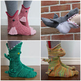Christmas Novelty Animal Knit Crocodile Chameleon Fish Shark Socks