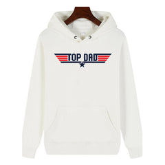 Pullover Cotton Hoodie Top Dad Plain Hooded Sweatshirt