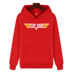 Pullover Cotton Hoodie Top Dad Plain Hooded Sweatshirt