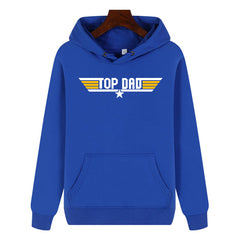 Pullover Cotton Hoodie Top Dad Plain Hooded Sweatshirt