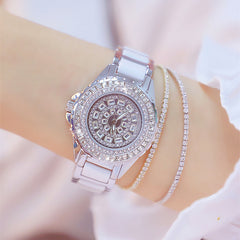 Bee Sister Luxury All Crystal Rhinestone Stylish Women Quartz Wrist Watch