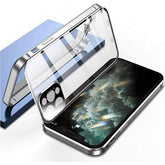 360° Protective Magnetic Case Tempered Glass Lens Film Metal Frame for iPhone