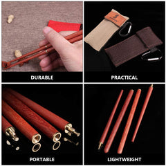 Mahogany Folding Chopsticks Outdoor Camp Picnic Travel