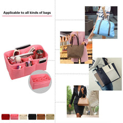 Make up Organizer Felt Insert Bag For Handbag Travel Inner Purse