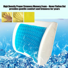 Cooling Gel Enhanced Memory Foam Lumbar Back Suppot Cushion with Mesh Cover