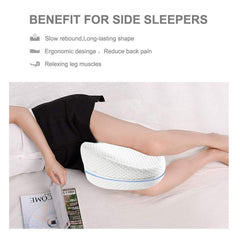 Memory Foam Knee & Leg Pillow Orthopedic Bed Cushion for Side Sleep