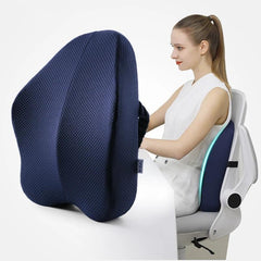 Memory Foam Lumbar Support Cushion Massage Pad for Office Chair Car