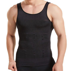 Mens Body Shaper Slimming Shirt Compression Tank Vest