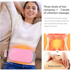 Menstrual Heating Massage Pad Heated Waist Belt Belly Back Pain Relief for Girls Women