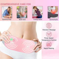 Menstrual Heating Massage Pad Heated Waist Belt Belly Back Pain Relief for Girls Women
