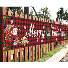 Merry Christmas Outdoor Large Banner Hanging Flag Ornaments 300x50cm