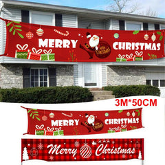Merry Christmas Outdoor Banner Hanging Ornaments