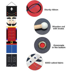 Merry Christmas Porch Banner for Front Door Porch Garden Indoor Party Decor