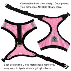 Mesh Harness with Padded Vest for Puppy and Cats