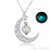 Moon Glowing Luminous Stone Pendant Necklace Gifts