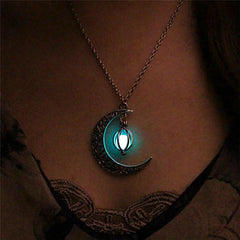 Moon Glowing Luminous Stone Pendant Necklace Gifts