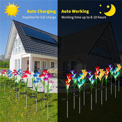Multi-Color LED Lily Flower Solar Stake Lights