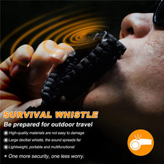 Multi-Function Bracelets Outdoor Survival Whistle Compass