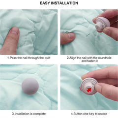 10pcs Mushroom Quilt Holder Bed Sheets Duvet Cover Clip