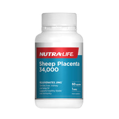 Nutra-Life Sheep Placenta 34000 With Vitamin D3 - 60 Capsules