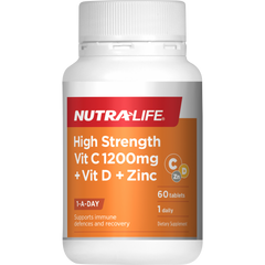 Nutralife High Strength Vit C 1200mg + Vit D + Zinc