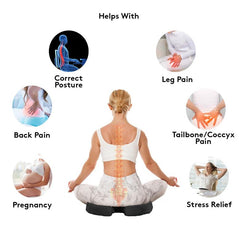 Orthopedic Cool Gel & Memory Foam Enhanced Seat Cushion