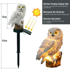 Owl Solar Powered LED Garden Night Lights Ornament Lamp