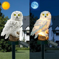 Owl Solar Powered LED Garden Night Lights Ornament Lamp