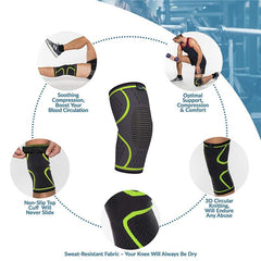 2pcs Athletics Knee Compression Brace Support for Running Jogging Sports