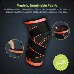 Knee Brace Knee Compression Sleeve Joint Support with Straps