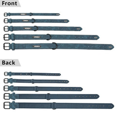 Personalized Genuine Leather Dog Collars Inner Padded with Engraving Nameplate