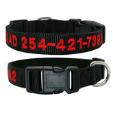 Personalized Dog Collars Embroidered with Pet Name and Phone Number