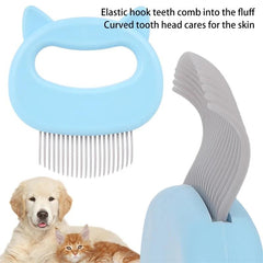 2pcs Cat Dog Pet Hair Removal Grooming Massage Shell Comb