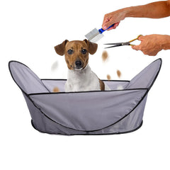 Pet Dog Shearing Haircut Bib Grooming Care Fur Hair Catcher