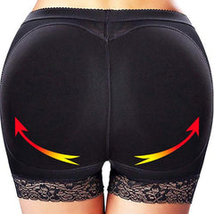 Plus Size Butt Lifting Hip Padded Lace-trim Shapewear Shorts