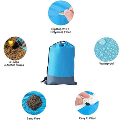 Oversized Waterproof Sandproof Beach Picnic Mat Outdoor Blanket