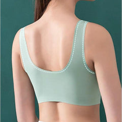 Push Up Seamless Lace Wireless Comfort Lift Bra Sports Vest Top