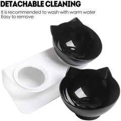 Raised Tilted Non-Slip Cat Food Bowls
