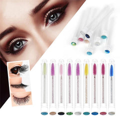 10PCs Disposable Mascara Wands Set Eyebrow Eyelash Tube Brush