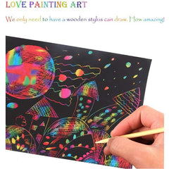 2 x Scratch Art Notebooks Paper Rainbow Books Best Gifts
